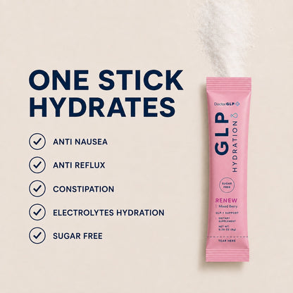 - DoctorGLP | GLP Hydration - Natural hydration support for GLP- 1 Therapy Side Effects - Mix flavor 30 pack